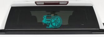 Hit And Miss Engine Car or Truck Window Vinyl Decal Sticker (Turquoise)