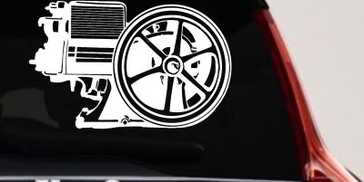 Hit And Miss Engine Car or Truck Window Vinyl Decal Sticker