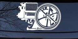 Hit And Miss Engine Car or Truck Window Decal Sticker