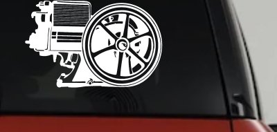 Hit And Miss Engine Car or Truck Window Vinyl Decal Sticker