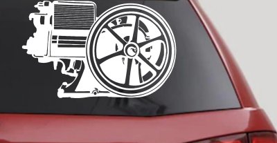 Hit And Miss Engine Car or Truck Window Vinyl Decal Sticker