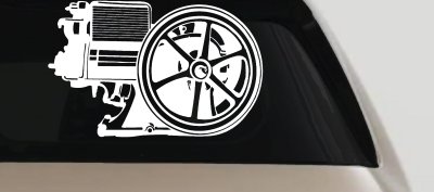 Hit And Miss Engine Car or Truck Window Vinyl Decal Sticker