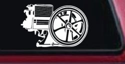 Hit And Miss Engine Car or Truck Window Decal Sticker