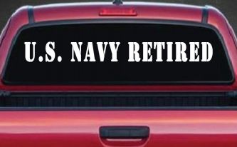 U S Navy Retired Military Car or Truck Window Decal Sticker