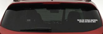 Thank You Veteran Brothers Sisters And Service Dogs Military Car or Truck Window Vinyl Decal Sticker (White)
