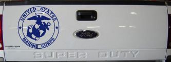 United States Marine Corps Seal Military Car or Truck Window Decal Sticker (Navy)