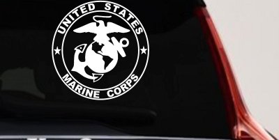United States Marine Corps Seal Military Car or Truck Window Vinyl Decal Sticker