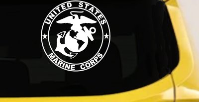 United States Marine Corps Seal Military Car or Truck Window Vinyl Decal Sticker