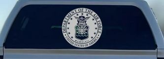 Department Of The Air Force Seal Military Car or Truck Window Decal Sticker (Light Gray)