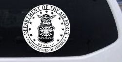 Department Of The Air Force Seal Military Car or Truck Window Decal Sticker