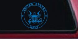 United States Navy Seal Military Car or Truck Window Decal Sticker (Sky Blue)