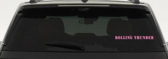 Rolling Thunder Biker Car or Truck Window Decal Sticker (Pink)