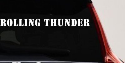 Rolling Thunder Biker Car or Truck Window Vinyl Decal Sticker