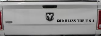 God Bless The USA Christian Car or Truck Window Decal Sticker (Black)