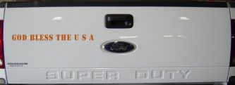God Bless The USA Christian Car or Truck Window Decal Sticker (Nut Brown)