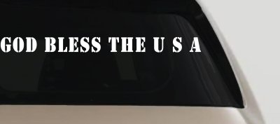 God Bless The USA Christian Car or Truck Window Vinyl Decal Sticker