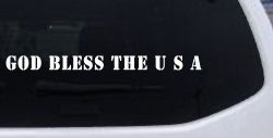 God Bless The USA Christian Car or Truck Window Decal Sticker