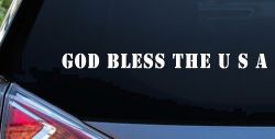 God Bless The USA Christian Car or Truck Window Decal Sticker