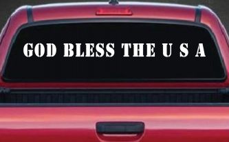 God Bless The USA Christian Car or Truck Window Decal Sticker