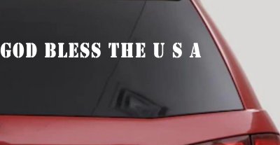 God Bless The USA Christian Car or Truck Window Vinyl Decal Sticker
