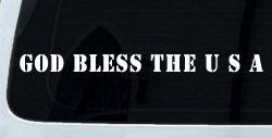God Bless The USA Christian Car or Truck Window Decal Sticker