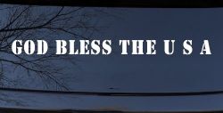 God Bless The USA Christian Car or Truck Window Decal Sticker