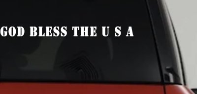 God Bless The USA Christian Car or Truck Window Vinyl Decal Sticker