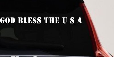 God Bless The USA Christian Car or Truck Window Vinyl Decal Sticker
