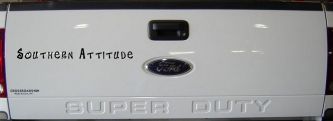 Southern Attitude Country Car or Truck Window Decal Sticker (Matte Black)