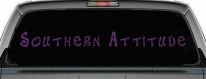 Southern Attitude Country Car or Truck Window Decal Sticker (Violet)