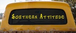 Southern Attitude Country Car or Truck Window Vinyl Decal Sticker (Yellow)