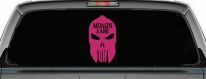 Punisher Skull Spartan Helmet Molon Labe come and take them Car or Truck Window Decal Sticker (Hot Pink)
