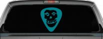 Crimson Ghost Guitar Pick Music Car or Truck Window Decal Sticker (Turquoise Blue)
