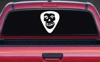 Crimson Ghost Guitar Pick Music Car or Truck Window Decal Sticker