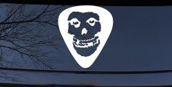Crimson Ghost Guitar Pick Music Car or Truck Window Decal Sticker