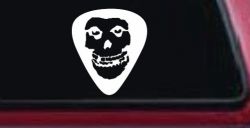 Crimson Ghost Guitar Pick Music Car or Truck Window Decal Sticker