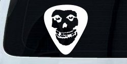 Crimson Ghost Guitar Pick Music Car or Truck Window Decal Sticker