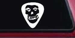 Crimson Ghost Guitar Pick Music Car or Truck Window Decal Sticker