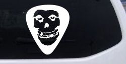 Crimson Ghost Guitar Pick Music Car or Truck Window Decal Sticker