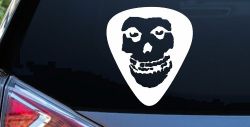 Crimson Ghost Guitar Pick Music Car or Truck Window Decal Sticker