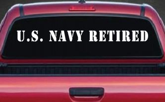 U S Navy Retired Military Car or Truck Window Decal Sticker