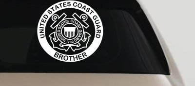 United States Coast Guard Brother Military Car or Truck Window Vinyl Decal Sticker