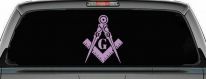Freemason Masonic Square and Compass Other Car or Truck Window Vinyl Decal Sticker (Lilac)