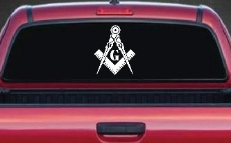 Freemason Masonic Square and Compass Other Car or Truck Window Decal Sticker
