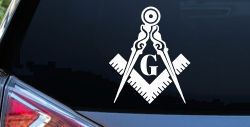 Freemason Masonic Square and Compass Other Car or Truck Window Decal Sticker