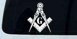 Freemason Masonic Square and Compass Other Car or Truck Window Decal Sticker