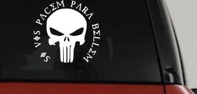 Punisher Skull Si Vis Pacem Para Bellem If You Want Peace Prepare For War Skulls Car or Truck Window Vinyl Decal Sticker