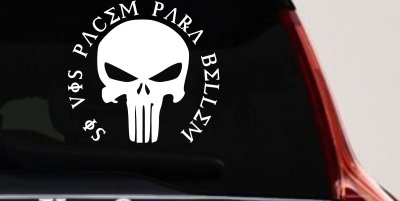 Punisher Skull Si Vis Pacem Para Bellem If You Want Peace Prepare For War Skulls Car or Truck Window Vinyl Decal Sticker