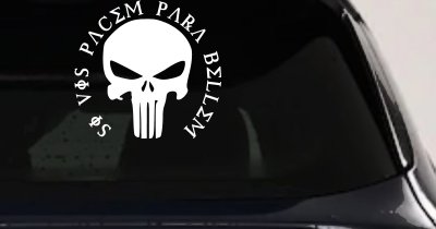 Punisher Skull Si Vis Pacem Para Bellem If You Want Peace Prepare For War Skulls Car or Truck Window Vinyl Decal Sticker