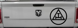 Royal Arch Masonry Mason Freemason Car or Truck Window Decal Sticker (Black)